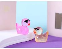 50Pcs Pato Miniatura Luminosa Con Gafas De Resina Para Decoración DIY De Hogar Y Micro Paisaje Figuras De Animales Estilo Pastoral - details 8
