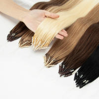 Extensiones De Cabello Humano 8D Micro Fibra Con Nano Anillo Invisibles Mini Silicona Cabello Negro Rubio Mecánico Invisible - details 1
