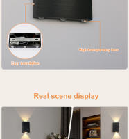 Lámpara De Pared LED Moderna En Aluminio Brushed Negro/Oro Iluminación Dual Para Dormitorio Y Sala De Estar Decoración Tendencia 2024 Incluye Bombillas Montaje En Pared - details 2