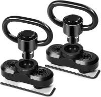 Montura De Cierre Rápido QD 1.25” Para Correa De Dos Puntos 360° Rotatable Botón De Presión Fácil De Montar Accesorio De Montura Para Visión Noturna - details 0