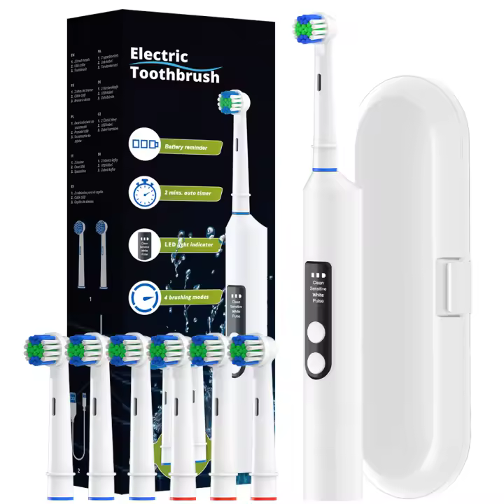 Cepillo De Dientes Eléctrico Inteligente Con Rotación 4 Modos Recargable Compatible Con Cabezas De Repuesto Oral B Para Adultos - 1