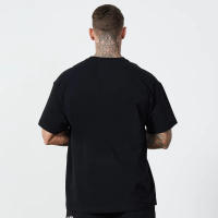 Camiseta De Algodón Para Hombre Estilo Casual Con Hombros Caídos Y Mangas Cortas Para Gimnasio Y Fitness Camiseta De Verano Deportiva Suelta Y Cómoda - details 6