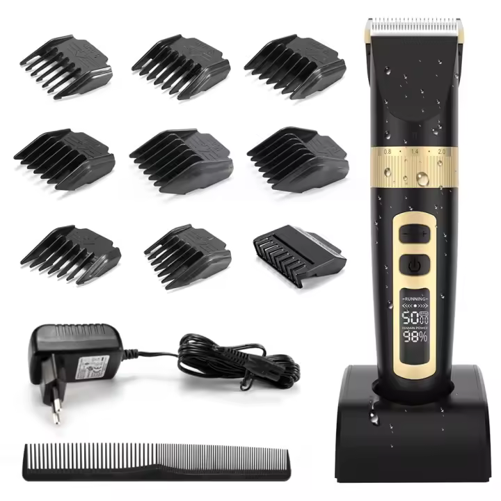 Maquina Cortar Pelo Profesional Iclipper A8s , Cortapelos Hombre Maquinilla Cortar Pelo Profesional Recortadora de Pelo con Pantalla Digital LCD Recortadora Maquina de Cortar el Pelo Ideal para Contornos - 1