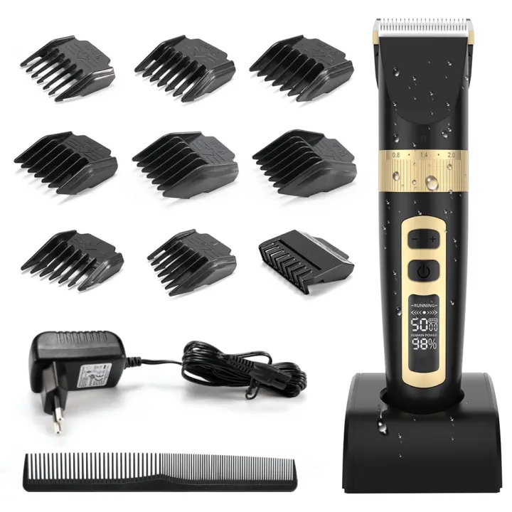 Maquina De Cortar Pelo Hombre Profesional Iclipper, Afeitadora EléCtrica Hombre Cortapelos Hombre Recortadora Barba De Pelo Con Pantalla Digital Lcd Recortadora Maquina De Cortar El Pelo Ideal Para Contornos Moldeador Pelo Maquina De Pelar Hombre - 1