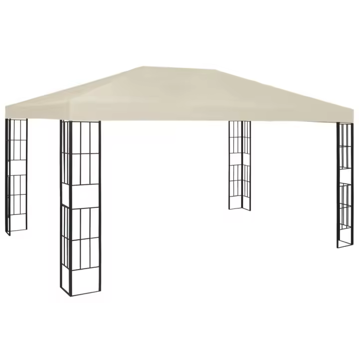 vidaXL Cenador Playa Exterior Gazebo Quiosco Parasol Jardín Patio Cubre Color Crema,  Antracita, y mas - 1