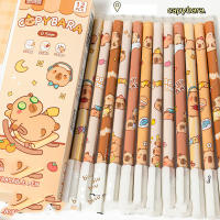 Mr Paper 12pcs Bolígrafos Gel 0.5mm Con Punta Completa Y Borrable De Capybara Animal Lindo Azul Para Regalo De Vuelta a La Escuela - details 2