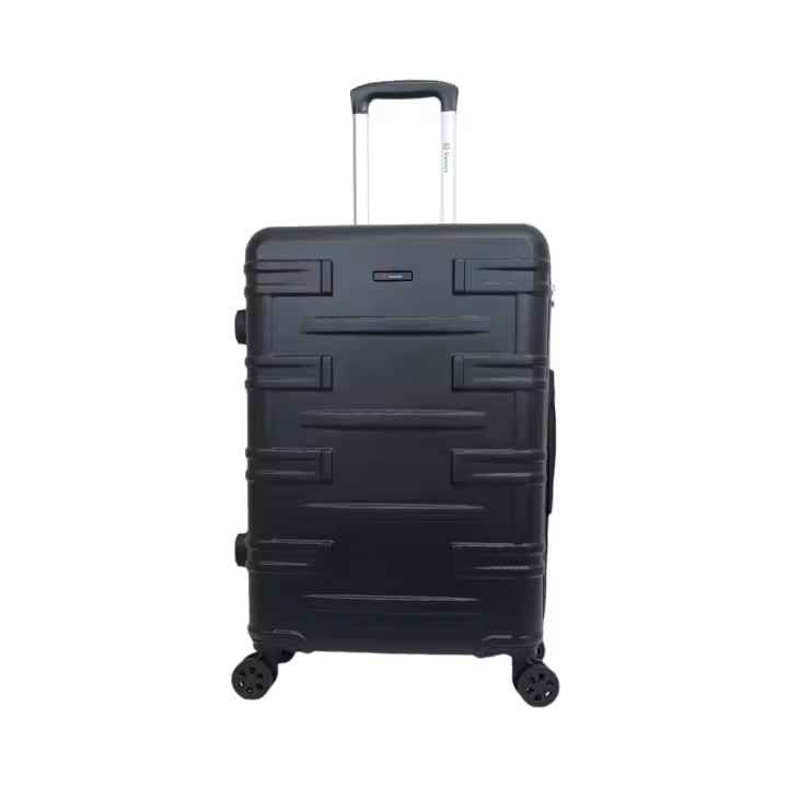 Maleta Mediana Barata Benzi BZ5674 Negra De Medidas 65x41x25 cms y 3,2 Kgs. Muy Ligera y Material ABS. Cerradura De Combinación y 4 Ruedas Dobles Giratorias 360º. Color Negro - 1