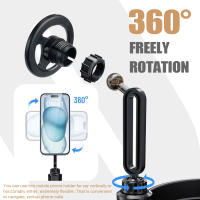 Soporte De Teléfono Magnético Para Coche 4 En 1 Con Portacopos Y Ajustable En 360 Grados Base Accesorio Interior De Auto Con Bandeja De Mesa - details 4