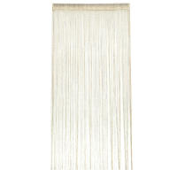 Cortina De Hilo Brillante Para Sala De Estar 100x200CM Con Borlas Y Línea Plateada Divisor De Puerta Y Ventana De Color Sólido Moderno Para El Hogar - details 6