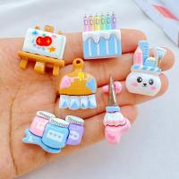 10Pcs Encantadores Resina Cartoon Cubiertas De Pinceles Y Tablero De Dibujo Series Planos Para Adornos De Cabello Y Manicura - details 1