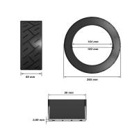 OMMVI Cubierta Tubeless con Gel 60/70-6.5 para Patinete Eléctrico – Neumático Sin Cámara de Aire con Protección Mejorada, Alta Resistencia y Tracción Superior – Compatible con Smartgyro K2, Cecotec, Dualtron, Kaabo, Vsett y Otros Modelos - details 2