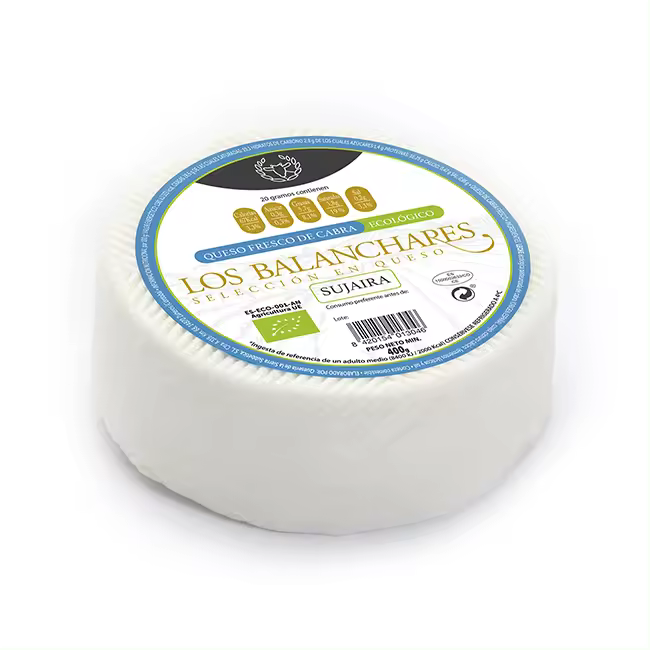 Queso fresco de cabra bio bajo en sal Sujaria 400g. - 1