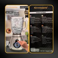 Licuadora y Molinillo con vaso de vidrio / 800w/ Rosenberg / 1.5 Litros,  5 Velocidades + Pulso/ batidora mezcladora/ base acero inoxidable - details 2