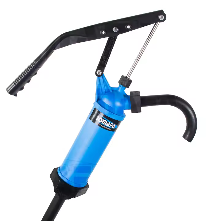 JOMAFA - Bomba de barril y bidones manual para trasvase de liquidos aceite, lubricante, dieselbarril de 19 a 208 litros  tubo 90 cm - 1355 - 1