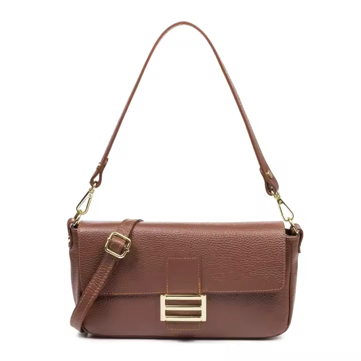 Firenze Artegiani. Alluvioni bolso de mano y bolso bandolera mujer. Piel auténtica acabado Dollaro. Made in Italy. Vera Pelle Italiana. - 1