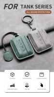 Funda De Llave De Coche En Cuero Para Great Wall GWM WEY TANK 300 500 Carcasa De Auto Para Llave De Remoto Con 4 Botones - details 1