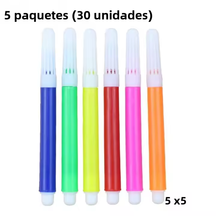 Set De 5-20 Unidades De Rotuladores De Acuarela Mini 6 Colores 9.5cm Para Dibujar Y Pintar En Papel Telas No Tejidas Y DIY - 1