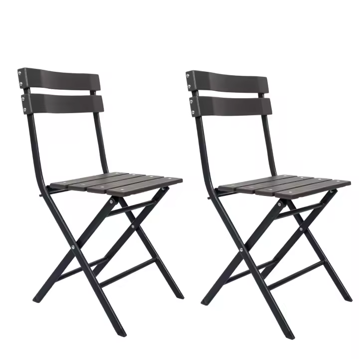 Rebecca Furniture 2 Sillas de Jardin de Plastico para Exterior - 1