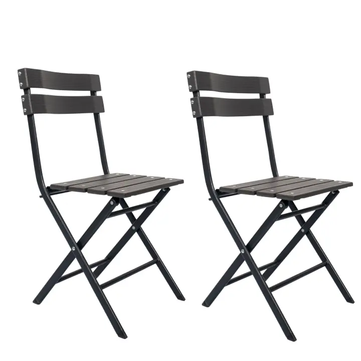 Rebecca Furniture 2 Sillas de Jardin de Plastico para Exterior - 1