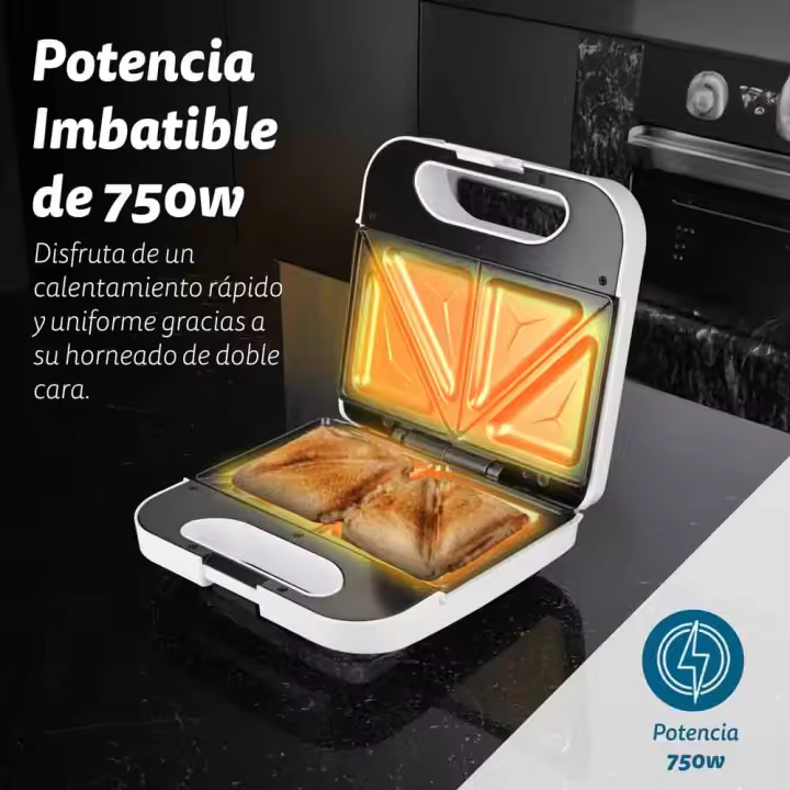 Sandwichera Corte triangular SAN-CCBL -  750W - Acero inoxidable - 1