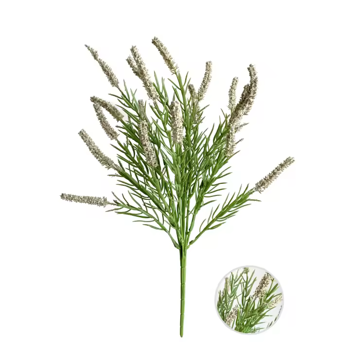 Poenia Arte Floral Ramo de Flores Artificiales Lavanda 45cm - Alta Calidad (4 Piezas) - 1