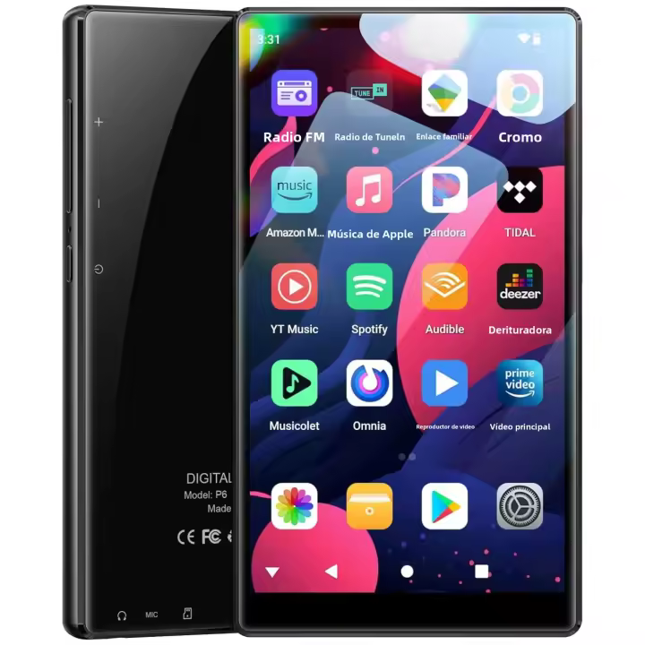 Reproductor MP3 Y MP4 Android 13 Con Bluetooth Y WiFi Pantalla Táctil De 5' Altavoz 4GB RAM 32GB ROM 96GB (64GB+32GB) Reproduce Vídeos Y Música - 1
