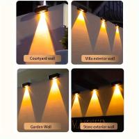 Luces LED solares de 2 piezas para exteriores, lámpara de pared superbrillante, impermeable, alimentada por energía Solar, para jardín, balcón, patio, escaleras, farola - details 7