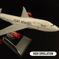 Replica De Avión Metálico a Escala 1:400 Timo'z Boeing Airbus Virgin B747 Modelaje Miniatura Para Coleccionistas Y Juguetes Para Niños - details 2