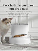 Fuente De Agua Para Gatos 2 En 1 Con Alimentador Automático Y Tazón De Comida 3L Filtro Recirculante Dispensador De Agua Para Mascotas - details 2