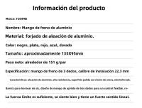 TOOPRE FR5 Manillar De Freno De Aleación De Aluminio Para Bicicleta MTB Y Carretera Colorido Manillar De Freno Universal Para Niños - details 1
