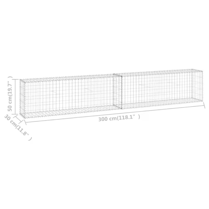 vidaXL Muro Gaviones con Cubiertas Acero Galvanizado Pared Cesta Multitamaño - 1