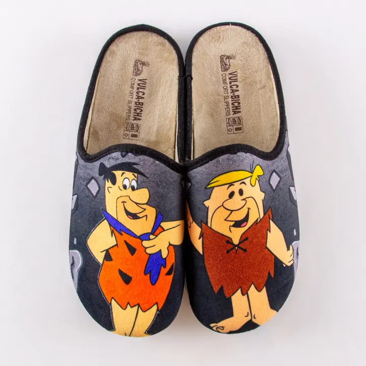 VULCA-BICHA Zapatilla Casa Hombre Vulca-Bicha Picapiedra Estampación Original Suela Antideslizante - 1
