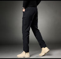 Pantalones Tácticos Caqui Para Hombre Con 4 Bolsillos Y Cintura Elástica Pantalones De Trabajo Militares Para Acampar Y Senderismo - details 5