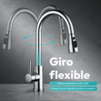 JUPPLIES Grifo Cocina Extraíble – Acero Inoxidable, Giratorio 360°, 3 Modos de Agua - details 0