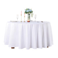 Mantel Redondo Blanco De Seda Para Bodas Y Fiestas Decoración De Mesa Hotelera Y Cumpleaños Mantel De Color Sólido Impermeable Y Antiaceite Para Comedor - details 19