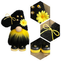 Muñeco De Peluche Sin Caras Sunflowers Gnome Bee Elf Decoración Para Jardín Y Hogar Estilo Moderno Figura De Animal - details 3