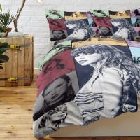 Set De Edredón Y Sábanas Ligero Y Suave De Microfibra 3 Piezas Look Back on the Girl Con Fundas De Almohada Moderno Para Cama - details 5