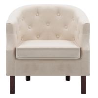 vidaXL Sillón de tela beige Sillon Dormitorio Sillon Comodos Silla Relax Sillón Sofá - details 2