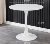 Mesa de comedor nórdica de 60cm -80CM para cocina salon, escritorio de estudio para el hogar,nórdica INS COMEDOR mesa de centro de madera moderna, mesa redondo de oficina y conferencia, pata metal 60 70 80CM - details 1