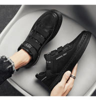 Zapatos Vulcados Para Hombre Malla Transpirable Cuero PVC Antideslizante Cómodo Suela Gruesa Talla Grande Zapatillas Blancas - details 13