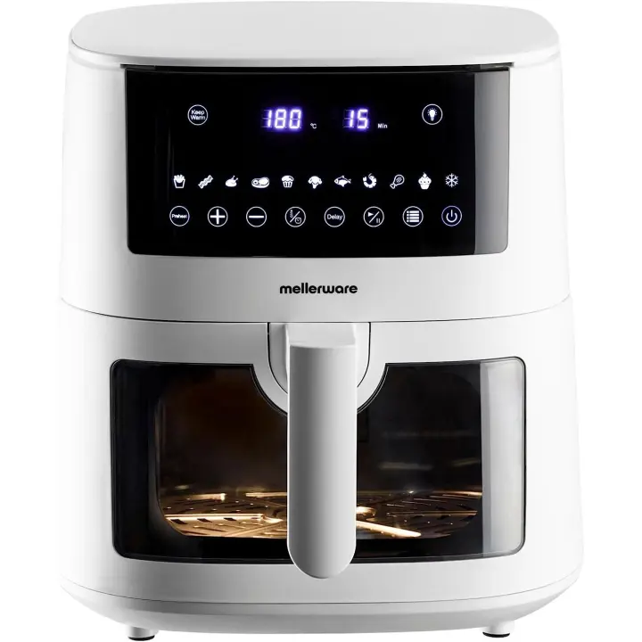 Mellerware - Freidora de Aire Airfryer 7L, 1650W , 11 Menús Predefinidos, Air Fryer, Antiadherente, Apta Lavavajillas - 1