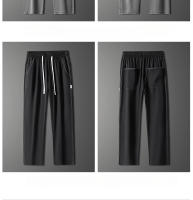Pantalones Casuales Para Hombre Lyocell Verano Transpirables Moda Coreana Rectos Cómodos Suaves De Cintura Media Con Bolsillos - details 14