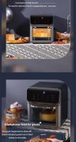 Freidora de aire eléctrica de 12 l, horno de convección de gran capacidad, freidora profunda sin aceite, cocina con ventana de horneado de 360°, electrodoméstico - details 11