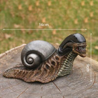 Estatua De Snail Aliens Figura De Resina Adorno De Modelo Regalo De Cumpleaños Figura De Héroe De Juego De Mesa Decoración De Jardín - details 3