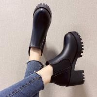 Botas De Mujer De Tacón Alto Y Plataforma Cómodas De Puntera Redonda Color Sólido Casual Para Otoño E Invierno Nueva 2024 - details 5