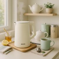 Hervidor Eléctrico Retro Jocca 1,7L acero inoxidable 304, con controlador de temperatura STRIX, tapa de seguridad, diseño vintage, 1500W de potencia, hervidor rápido y eficiente, ideal para infusiones y cocina diaria. - details 1