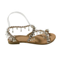 Sandalias De Perla Para Mujer Verano Cómodas Para Playa Con Cordón En El Tobillo Sandalias De Tacón Plano Ligero Para Occasional - details 12