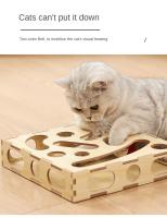 Juguete Para Gatos Rueda Giratoria Y Ratón De Pelota Juego De Puzzle Con Palillo Telescopio Almohadilla De Arañado Self Hi Leaker Para Sofocación - details 3