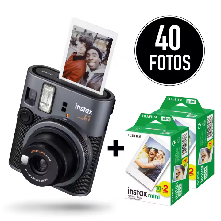 PACK CÁMARA INSTANTÁNEA INSTAX MINI 41 CON 40 PELÍCULAS INSTAX MINI -FUJIFILM - 1