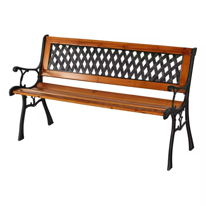 Well Home Banco de Jardín en Madera y Metal 125x52x73cm - 1